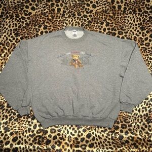 Vintage Jerzees Grey Teddy Bears USA Crewneck Sweatshirt